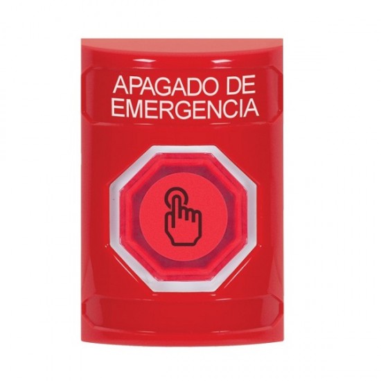 SS2006PO-ES STI Red No Cover Momentary (Illuminated) with Red Lens Stopper Station with EMERGENCY POWER OFF Label Spanish