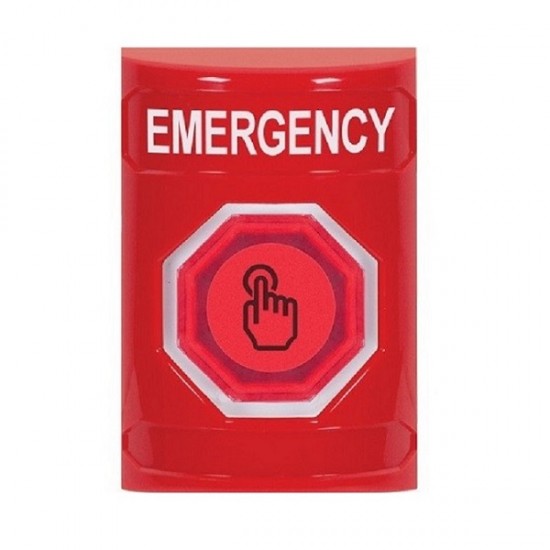 SS2007EM-EN STI Red No Cover Weather Resistant Momentary Stopper Station w/ EMERGENCY Label SS2007EM-EN STI Red No Cover Weather Resistant Momentary Stopper Station w/ EMERGENCY Label