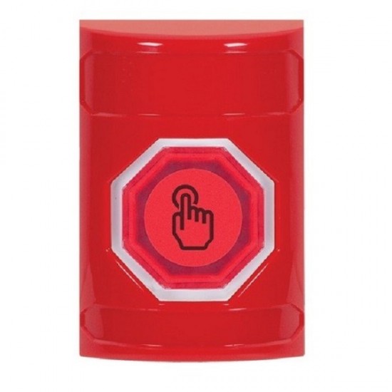 SS2007NT-EN STI Red No Cover Weather Resistant Momentary (Illuminated) with Red Lens Stopper Station with No Text Label English