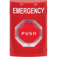 SS2009EM-EN STI Red No Cover Turn-to-Reset (Illuminated) Stopper Station with EMERGENCY Label English