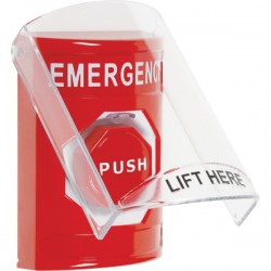 SS2022EM-EN STI Red Indoor Only Flush or Surface Key-to-Reset (Illuminated) Stopper Station with EMERGENCY Label English SS2022EM-EN STI Red Indoor Only Flush or Surface Key-to-Reset (Illuminated) Stopper Station with EMERGENCY Label English