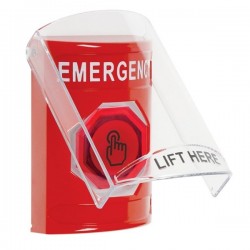 SS2026EM-EN STI Red Indoor Flush/Surface Momentary (Illuminated) Stopper Station w/ EMERGENCY Label SS2026EM-EN STI Red Indoor Flush/Surface Momentary (Illuminated) Stopper Station w/ EMERGENCY Label