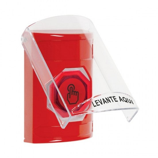 SS2026NT-ES STI Red Indoor Flush/Surface Momentary (Illuminated) Stopper Station w/ No Text Spanish