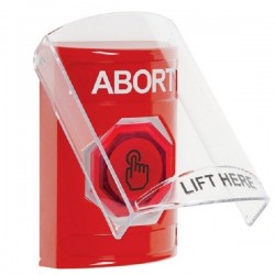 SS2027AB-EN STI Red Indoor Flush/Surface Weather Resistant Momentary Stopper Station w/ ABORT Label