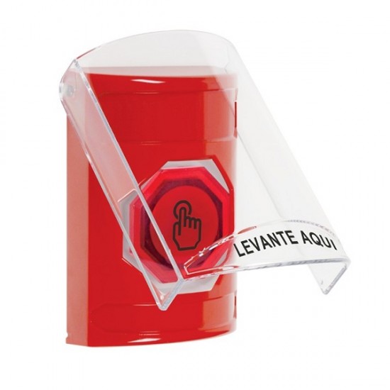 SS2027NT-ES STI Red Indoor Flush/Surface Weather Resistant Momentary Stopper Station w/ No Text Spanish