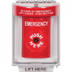 SS2030EM-EN STI Red Indoor/Outdoor Flush Key-to-Reset Stopper Station with EMERGENCY Label English SS2030EM-EN STI Red Indoor/Outdoor Flush Key-to-Reset Stopper Station with EMERGENCY Label English