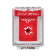 SS2030EX-EN STI Red Indoor/Outdoor Flush Key-to-Reset Stopper Station with EMERGENCY EXIT Label English