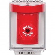 SS2030NT-EN STI Red Indoor/Outdoor Flush Key-to-Reset Stopper Station with No Text Label English