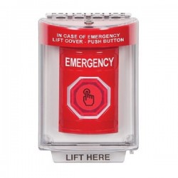 SS2037EM-EN STI Red Indoor/Outdoor Flush Weather Resistant Momentary Stopper Station w/ EMERGENCY Label SS2037EM-EN STI Red Indoor/Outdoor Flush Weather Resistant Momentary Stopper Station w/ EMERGENCY Label