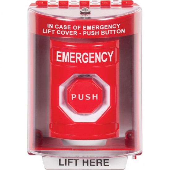 SS2072EM-EN STI Red Indoor/Outdoor Surface Key-to-Reset (Illuminated) Stopper Station with EMERGENCY Label English SS2072EM-EN STI Red Indoor/Outdoor Surface Key-to-Reset (Illuminated) Stopper Station with EMERGENCY Label English