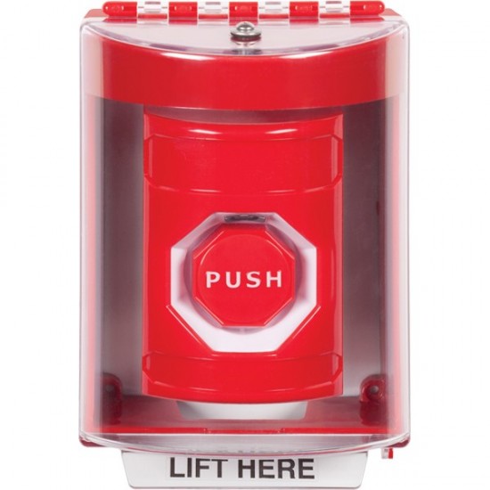 SS2075NT-EN STI Red Indoor/Outdoor Surface Momentary (Illuminated) Stopper Station with No Text Label English