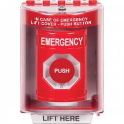 SS2081EM-EN STI Red Indoor/Outdoor Surface w/ Horn Turn-to-Reset Stopper Station with EMERGENCY Label English SS2081EM-EN STI Red Indoor/Outdoor Surface w/ Horn Turn-to-Reset Stopper Station with EMERGENCY Label English