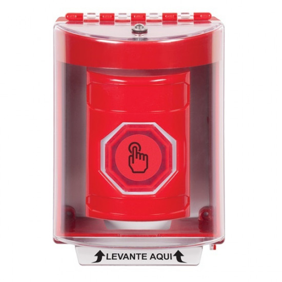 SS2086NT-ES STI Red Indoor/Outdoor Surface w/ Horn Momentary (Illuminated) Stopper Station w/ No Text Spanish