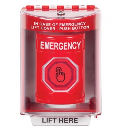 SS2087EM-EN STI Red Indoor/Outdoor Surface w/ Horn Weather Resistant Momentary Stopper Station w/ EMERGENCY Label SS2087EM-EN STI Red Indoor/Outdoor Surface w/ Horn Weather Resistant Momentary Stopper Station w/ EMERGENCY Label