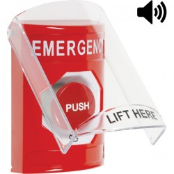SS20A1EM-EN STI Red Indoor Only Flush or Surface w/ Horn Turn-to-Reset Stopper Station with EMERGENCY Label English SS20A1EM-EN STI Red Indoor Only Flush or Surface w/ Horn Turn-to-Reset Stopper Station with EMERGENCY Label English