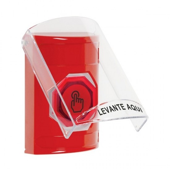 SS20A6NT-ES STI Red Indoor Flush/Surface w/ Horn Momentary (Illuminated) Stopper Station w/ No Text Spanish