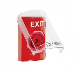 SS20A6XT-EN STI Red Indoor Flush/Surface w/ Horn Momentary (Illuminated) Stopper Station w/ EXIT Label