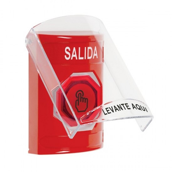 SS20A6XT-ES STI Red Indoor Flush/Surface w/ Horn Momentary (Illuminated) Stopper Station w/ EXIT Spanish