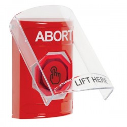 SS20A7AB-EN STI Red Indoor Flush/Surface w/ Horn Weather Resistant Momentary Stopper Station w/ ABORT Label