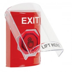 SS20A7XT-EN STI Red Indoor Flush/Surface w/ Horn Weather Resistant Momentary Stopper Station w/ EXIT Label