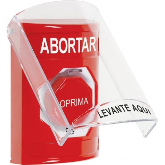 SS20A9AB-ES STI Red Indoor Only Flush or Surface w/ Horn Turn-to-Reset (Illuminated) Stopper Station with ABORT Label Spanish
