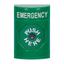 SS2100EM-EN STI Green No Cover Key-to-Reset Stopper Station with EMERGENCY Label English SS2100EM-EN STI Green No Cover Key-to-Reset Stopper Station with EMERGENCY Label English