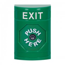 SS2100XT-EN STI Green No Cover Key-to-Reset Stopper Station with EXIT Label English