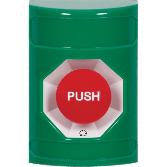 SS2101NT-EN STI Green No Cover Turn-to-Reset Stopper Station with No Text Label English