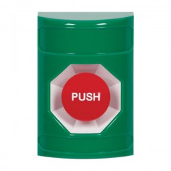 SS2104NT-EN STI Green No Cover Momentary Stopper Station with No Text Label English