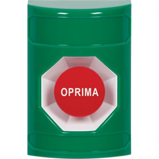 SS2104NT-ES STI Green No Cover Momentary Stopper Station with No Text Label Spanish