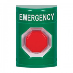 SS2105EM-EN STI Green No Cover Momentary (Illuminated) Stopper Station with EMERGENCY Label English SS2105EM-EN STI Green No Cover Momentary (Illuminated) Stopper Station with EMERGENCY Label English