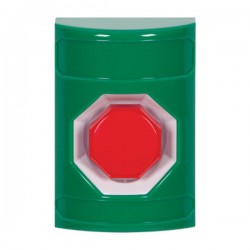 SS2105NT-EN STI Green No Cover Momentary (Illuminated) Stopper Station with No Text Label English