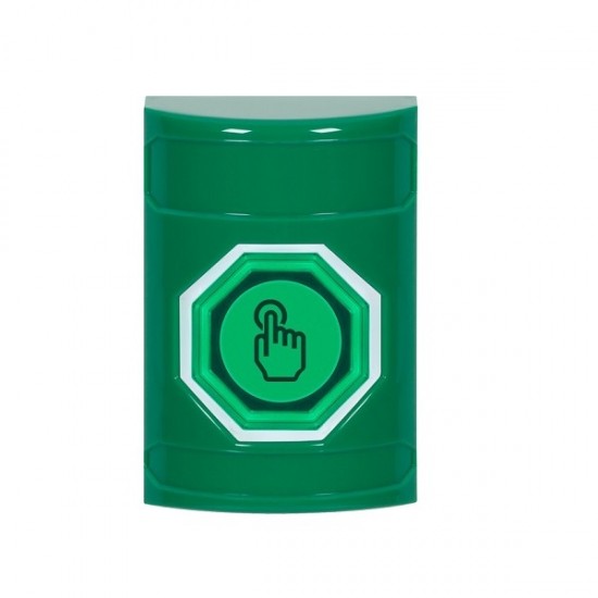 SS2107NT-EN STI Green No Cover Weather Resistant Momentary Stopper Station w/ No Text