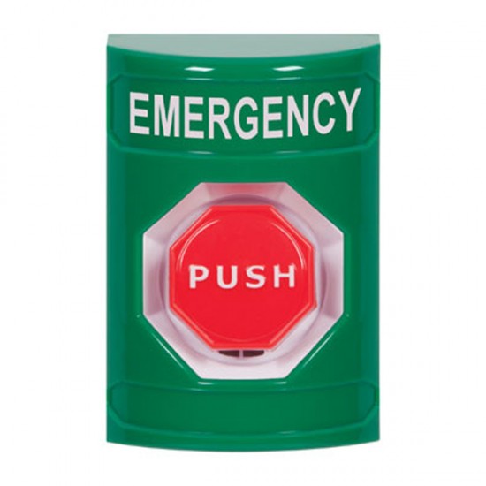 SS2108EM-EN STI Green No Cover Pneumatic (Illuminated) Stopper Station with EMERGENCY Label English SS2108EM-EN STI Green No Cover Pneumatic (Illuminated) Stopper Station with EMERGENCY Label English