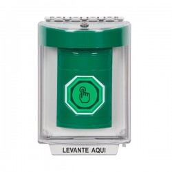 SS2146NT-ES STI Green Indoor/Outdoor Flush w/ Horn Momentary (Illuminated) Stopper Station w/ No Text Spanish