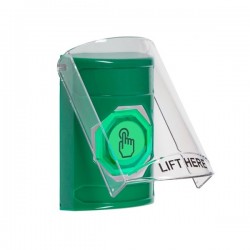SS21A6NT-EN STI Green Indoor Flush/Surface w/ Horn Momentary (Illuminated) Stopper Station w/ No Text