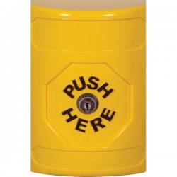 SS2200NT-EN STI Yellow No Cover Key-to-Reset Stopper Station with No Text Label English