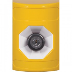 SS2203NT-EN STI Yellow No Cover Key-to-Activate Stopper Station with No Text Label English