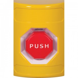 SS2205NT-EN STI Yellow No Cover Momentary (Illuminated) Stopper Station with No Text Label English