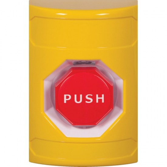 SS2205NT-EN STI Yellow No Cover Momentary (Illuminated) Stopper Station with No Text Label English