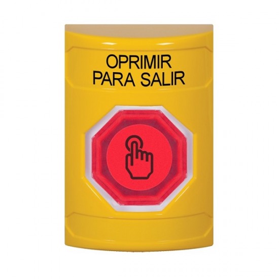 SS2207PX-ES STI Yellow No Cover Weather Resistant Momentary Stopper Station w/ PUSH TO EXIT Spanish