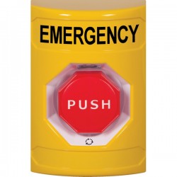 SS2209EM-EN STI Yellow No Cover Turn-to-Reset (Illuminated) Stopper Station with EMERGENCY Label English SS2209EM-EN STI Yellow No Cover Turn-to-Reset (Illuminated) Stopper Station with EMERGENCY Label English