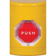 SS2209NT-EN STI Yellow No Cover Turn-to-Reset (Illuminated) Stopper Station with No Text Label English