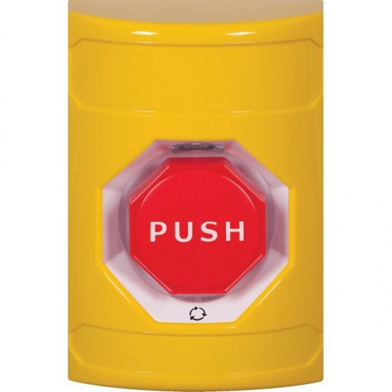 SS2209NT-EN STI Yellow No Cover Turn-to-Reset (Illuminated) Stopper Station with No Text Label English