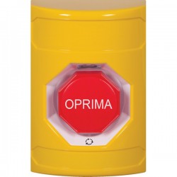 SS2209NT-ES STI Yellow No Cover Turn-to-Reset (Illuminated) Stopper Station with No Text Label Spanish