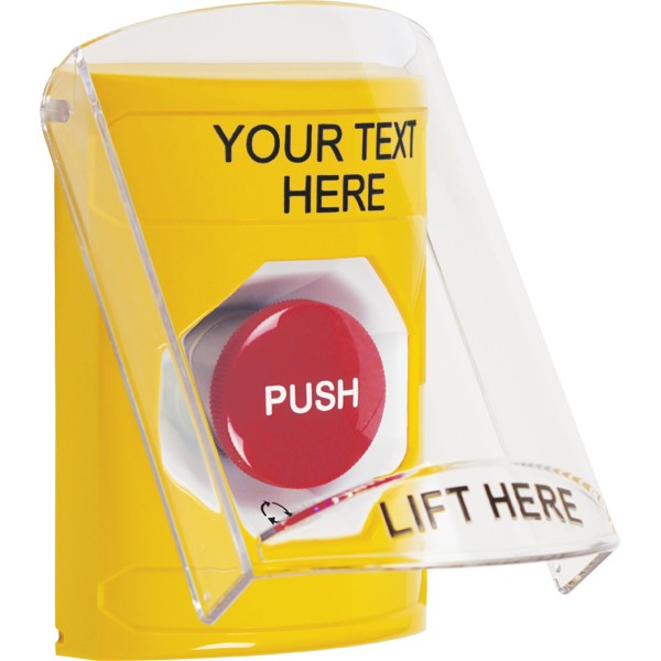 SS2221ZA-EN STI Yellow Indoor Only Flush or Surface Turn-to-Reset