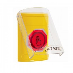 SS2226NT-EN STI Yellow Indoor Flush/Surface Momentary (Illuminated) Stopper Station w/ No Text