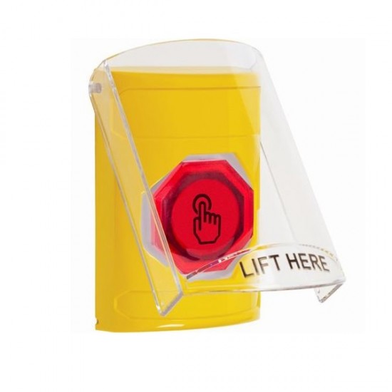 SS2226NT-EN STI Yellow Indoor Flush/Surface Momentary (Illuminated) Stopper Station w/ No Text