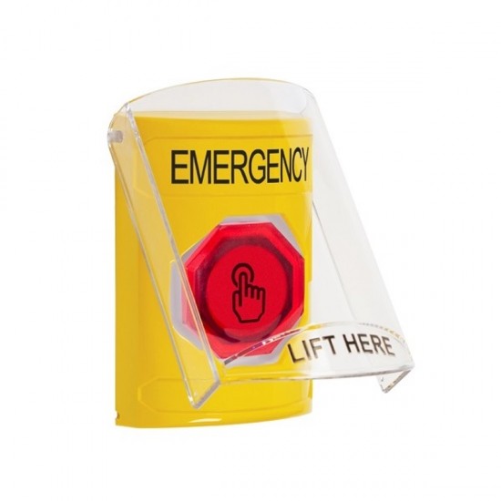 SS2227EM-EN STI Yellow Indoor Flush/Surface Weather Resistant Momentary Stopper Station w/ EMERGENCY Label SS2227EM-EN STI Yellow Indoor Flush/Surface Weather Resistant Momentary Stopper Station w/ EMERGENCY Label