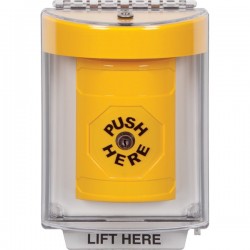SS2230NT-EN STI Yellow Indoor/Outdoor Flush Key-to-Reset Stopper Station with No Text Label English